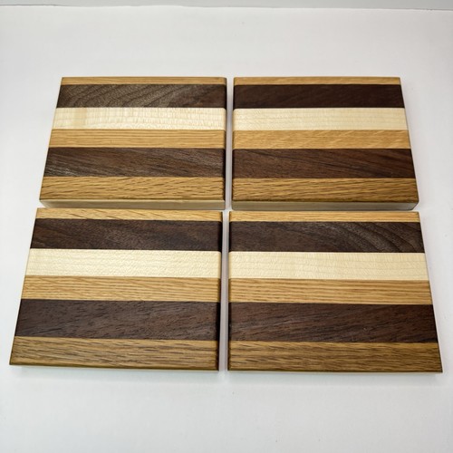 Handcrafted wooden coaster - handcrafted, set