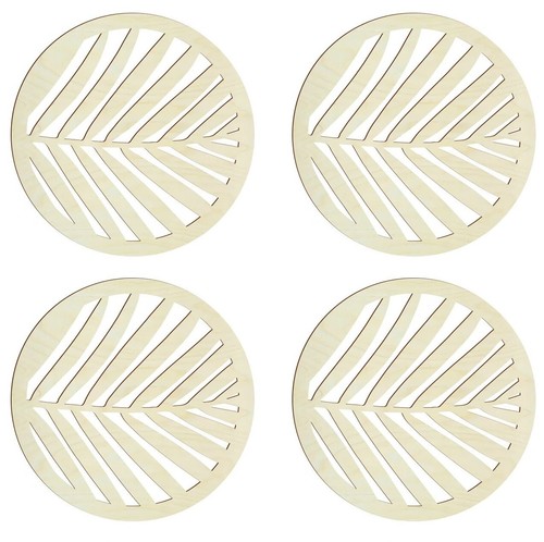 Set wooden table coasters - of,