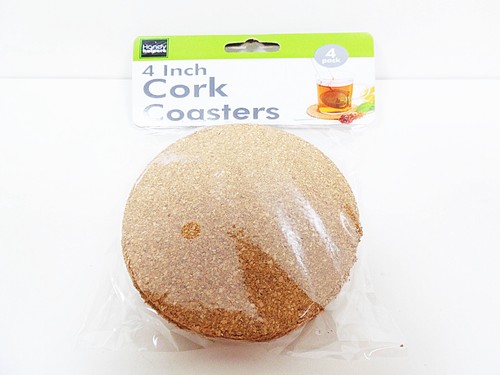 Coasters inch round - round, cork