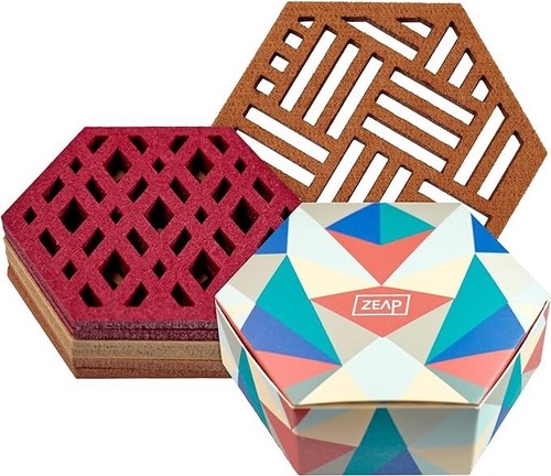 Set felt coasters - set, 6