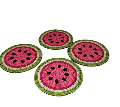 Vintage watermelon beaded - 4,