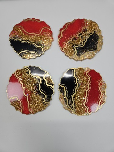 Set resin geode coasters - resin,