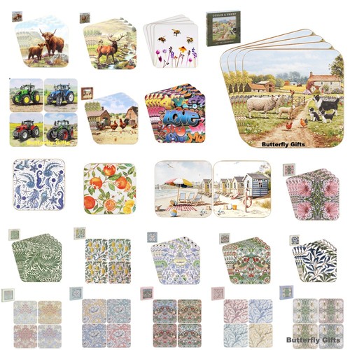Set coasters multi design - of,