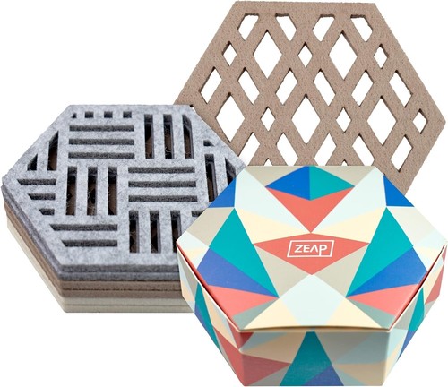 Set felt coasters - set,