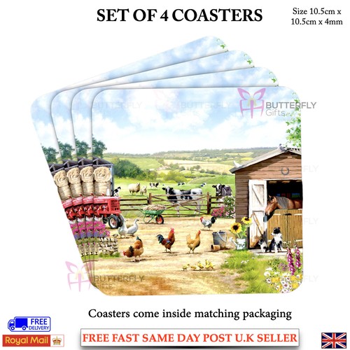 Set coasters farmhouse - set, of