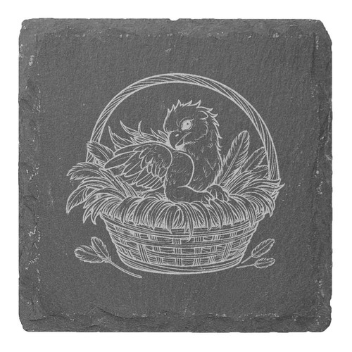 Baby griffin in basket - in, basket'
