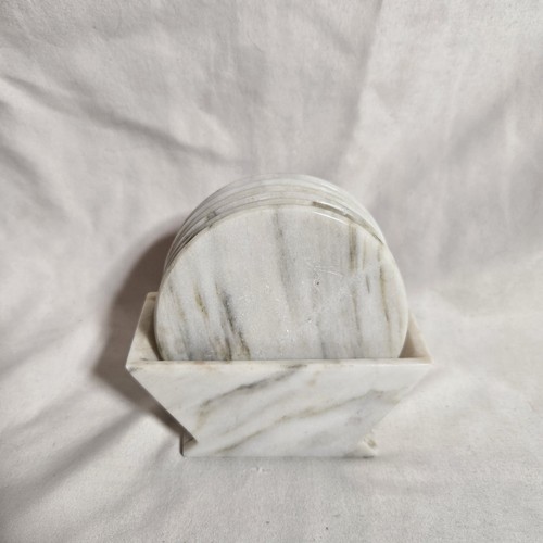 Vintage marble coaster set - vintage,