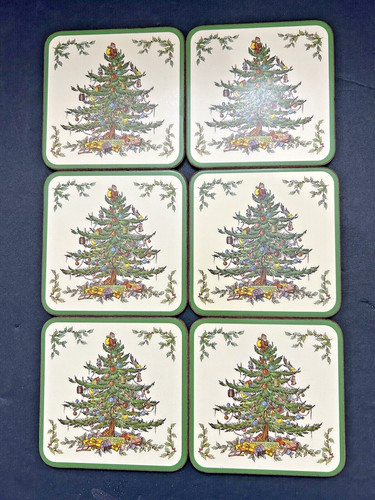 Spode christmas tree coasters - spode,